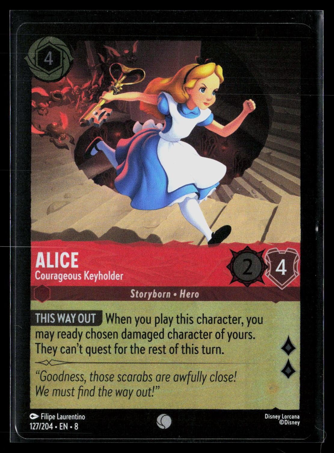 Alice – Courageous Keyholder 127/204 Common Foil Reign of Jafar Lorcana NM