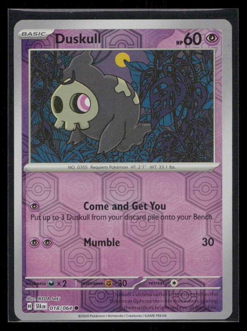 Duskull Shrouded Fable 018/064 NM Pokemon TCG Reverse Holo IKEDA Saki