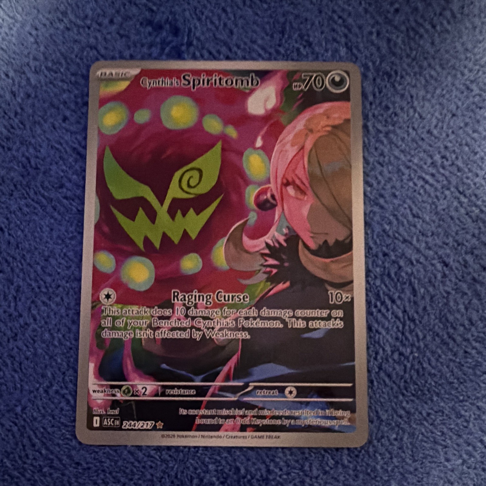 Cynthia’s Spiritomb 244/217 Illustration Rare Ascended Heroes Pokemon TCG NM