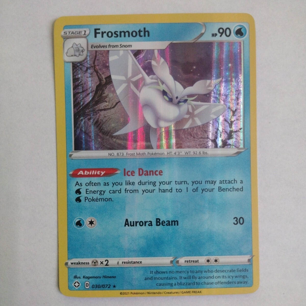 Frosmoth 30/72 Holo Foil Rare Pokemon Card Shining Fates – Same Day Shipping!