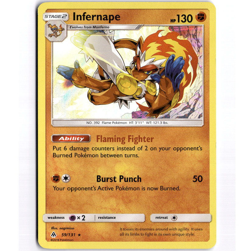 Infernape Holo Rare Holo – 59/131 – SM – Forbidden Light – MP