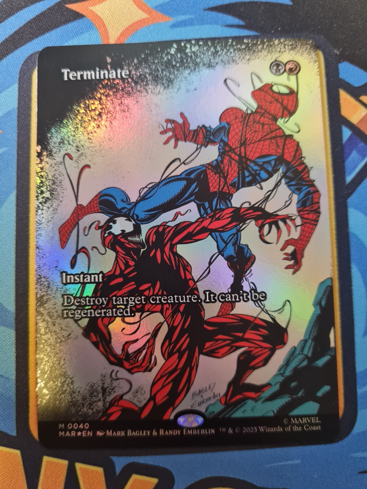 Terminate M 0040 Borderless Foil | Spider-Man Magic The Gathering
