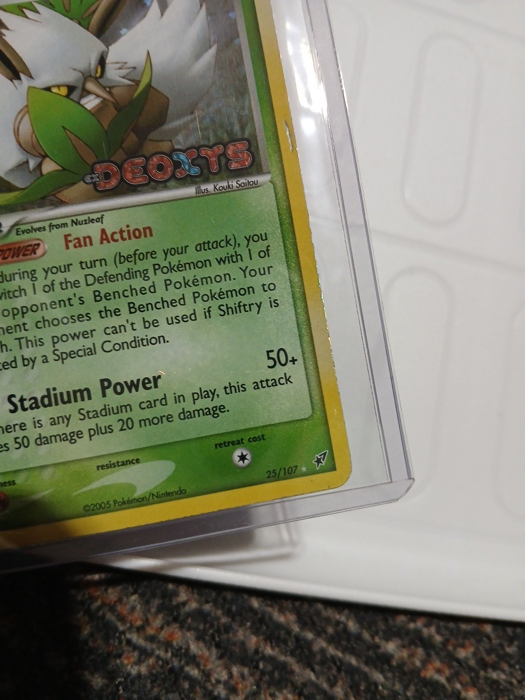 Shiftry – #25/107 – EX Deoxys – Stamped Reverse Holo Pokemon Nintendo English