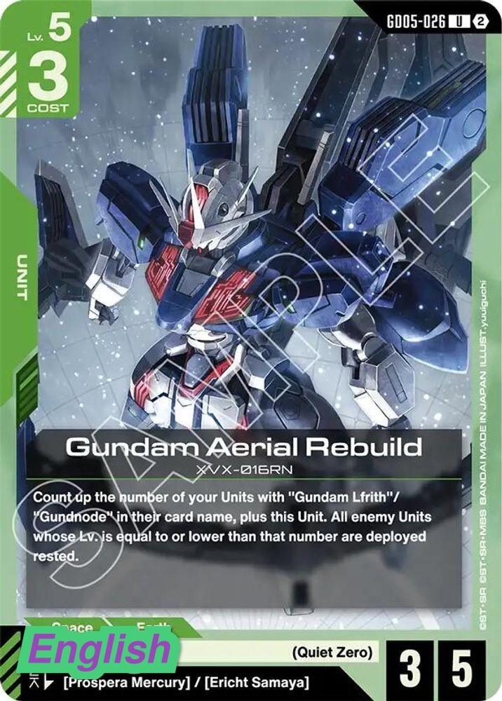 Gundam Card Game- Gundam Aerial Rebuild [GD05 – GD05-026] Freedom Ascension N…