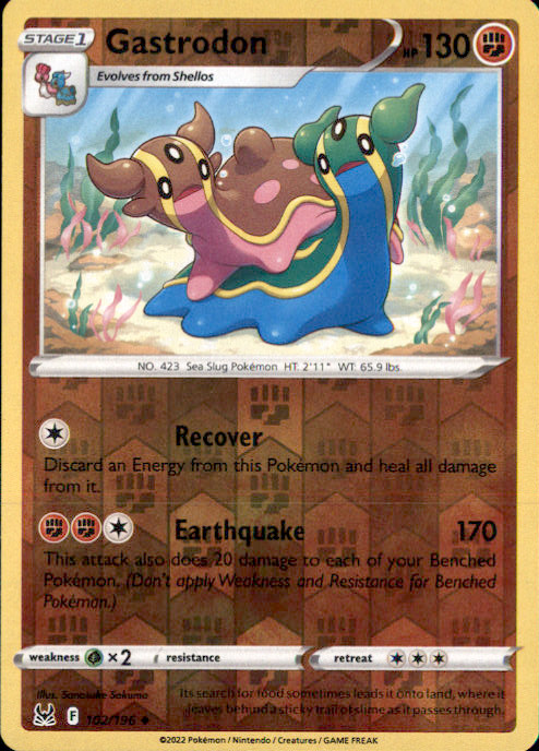 Gastrodon Reverse Holo Uncommon SWSH11: Lost Origin 102/196 NM Sanosuke Sakuma 2
