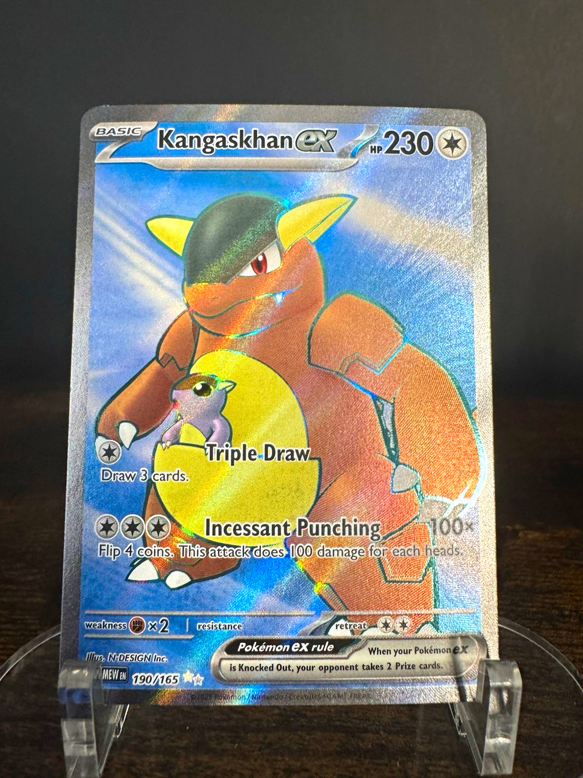 Pokemon Kangaskhan ex 190/165 Sv: Scarlet & Violet 151 Ultra Rare Holo EN 230HP