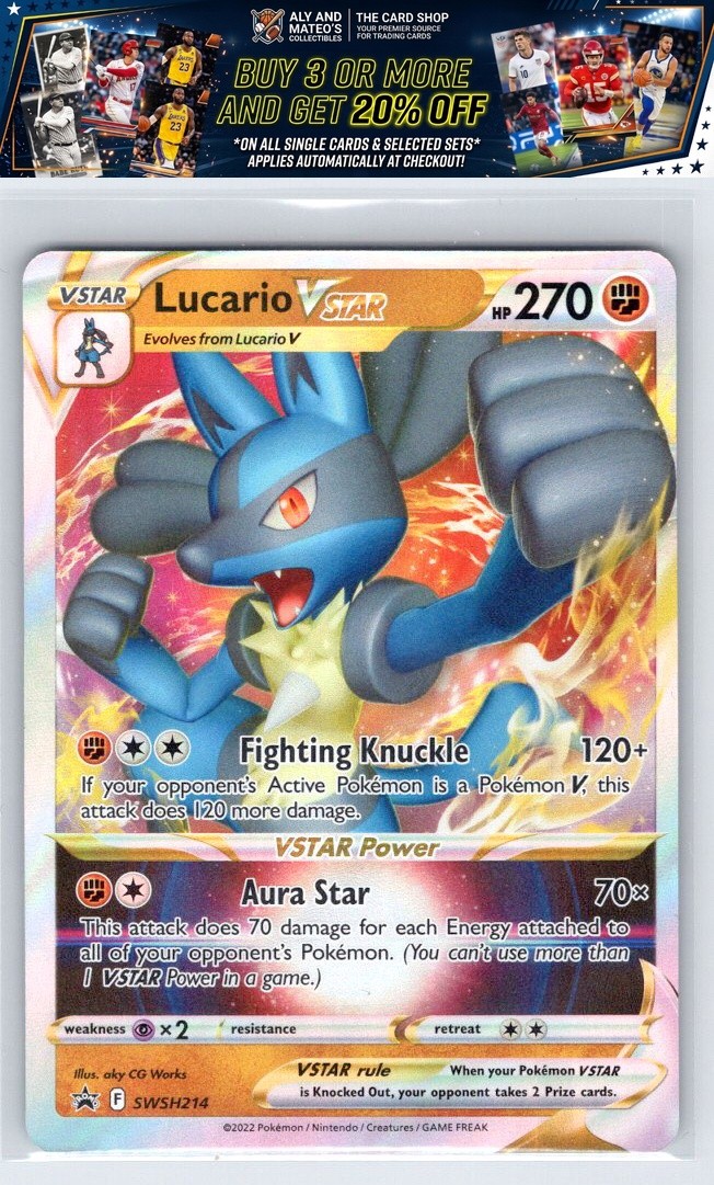 SWSH: Sword & Shield Promo Cards #SWSH214 Lucario VSTAR