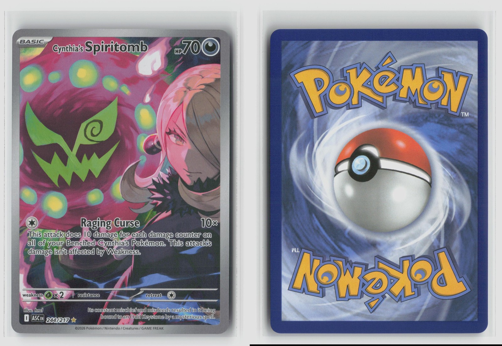 Cynthia’s Spiritomb #244/217 Me Ascended Heroes Illustration Rare Pokemon TCG NM