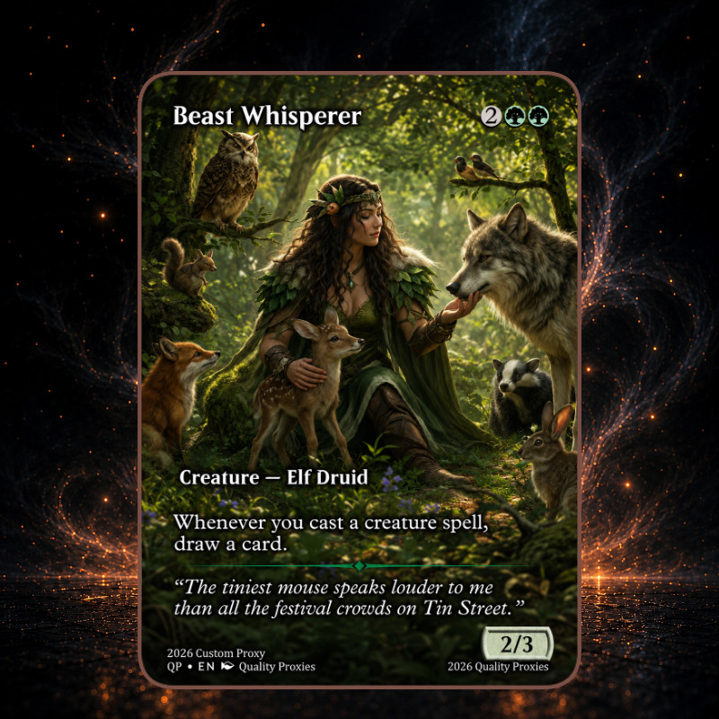 Beast Whisperer – Full Art Custom MTG card