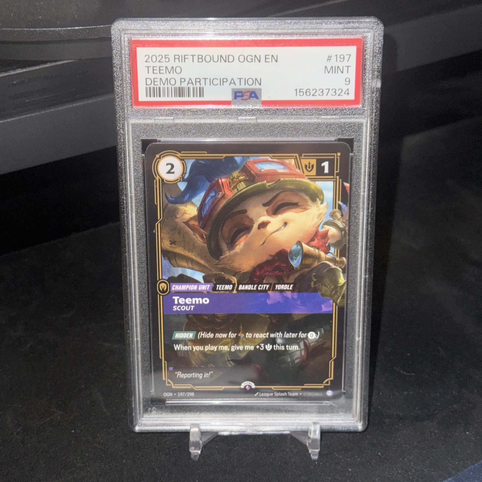 2025 Riftbound Teemo Scout Demo Participation Promo #197 PSA 9