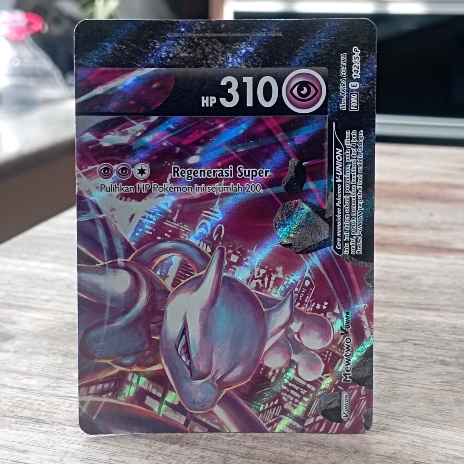 3 Sets Pokemon V-UNION Promo Mewtwo Zacian Greeninja Promo Pokemon TCG indonesia