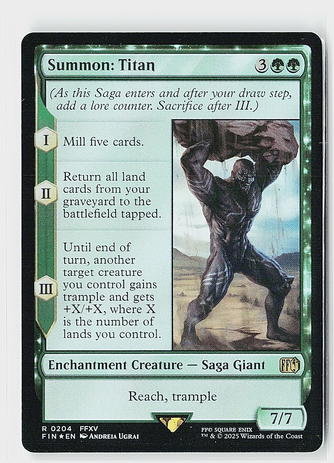 Summon: Titan Foil R FINAL FANTASY 204 NM