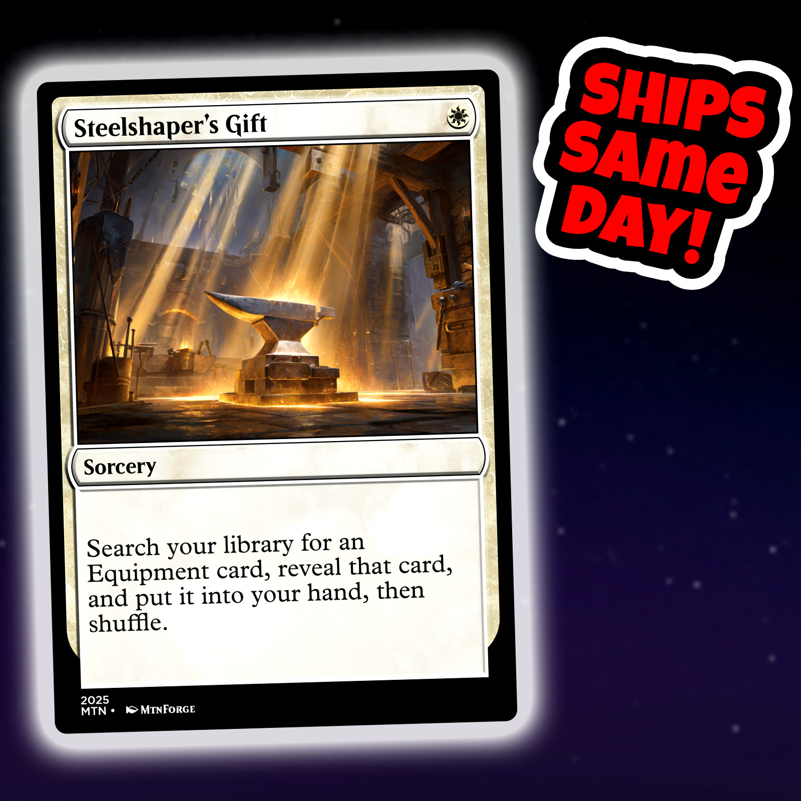Steelshapers Gift – Custom Art Magic: The Gathering Playtest Card – Commander