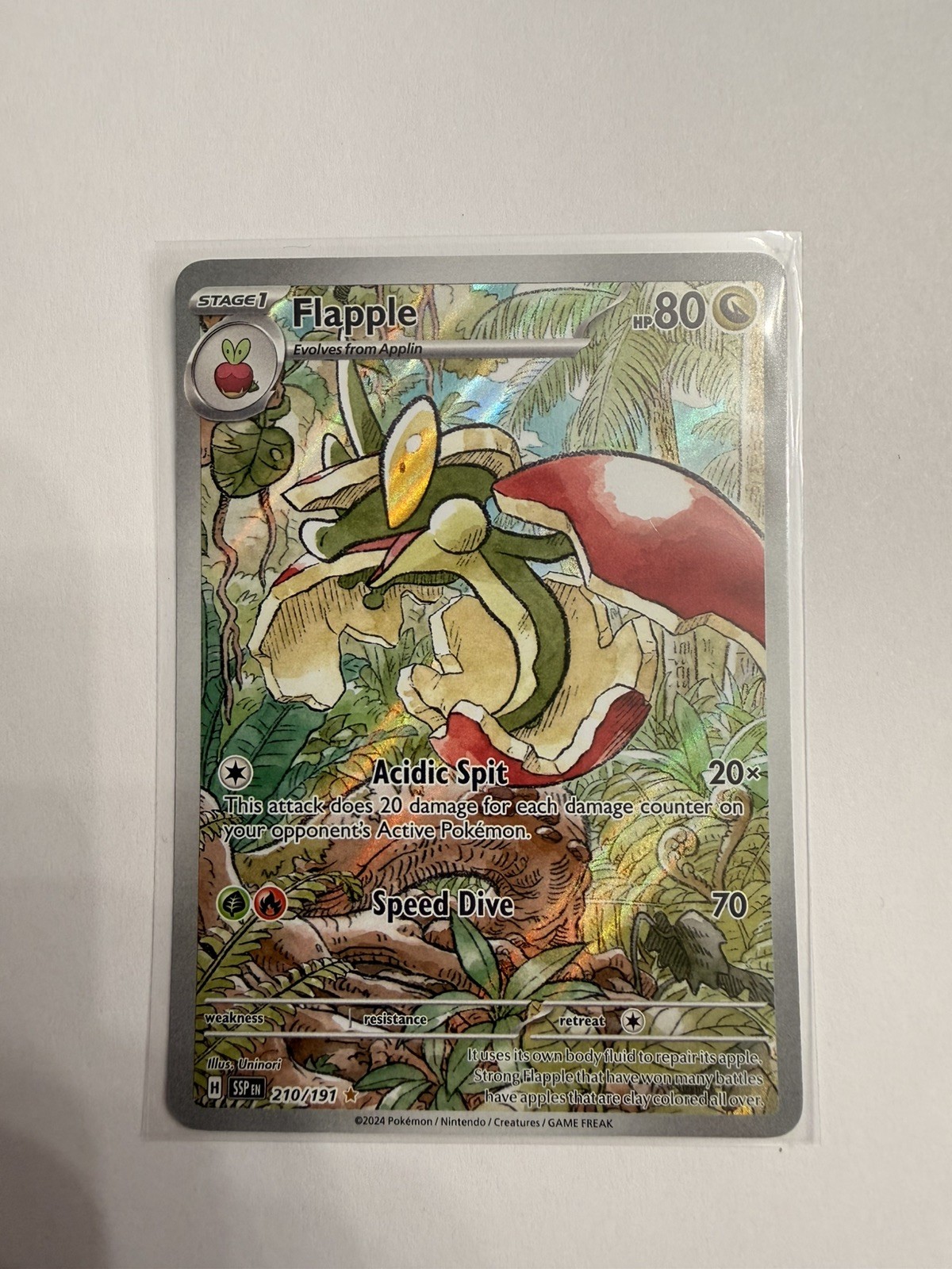 Flapple 210/191 – Illustration Rare – SV08 Surging Sparks – Pokémon TCG – NM