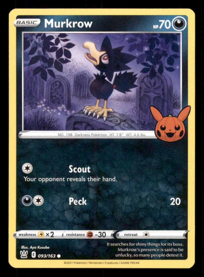 MURKROW 093/163 COMMON BATTLE STYLES POKEMON NM