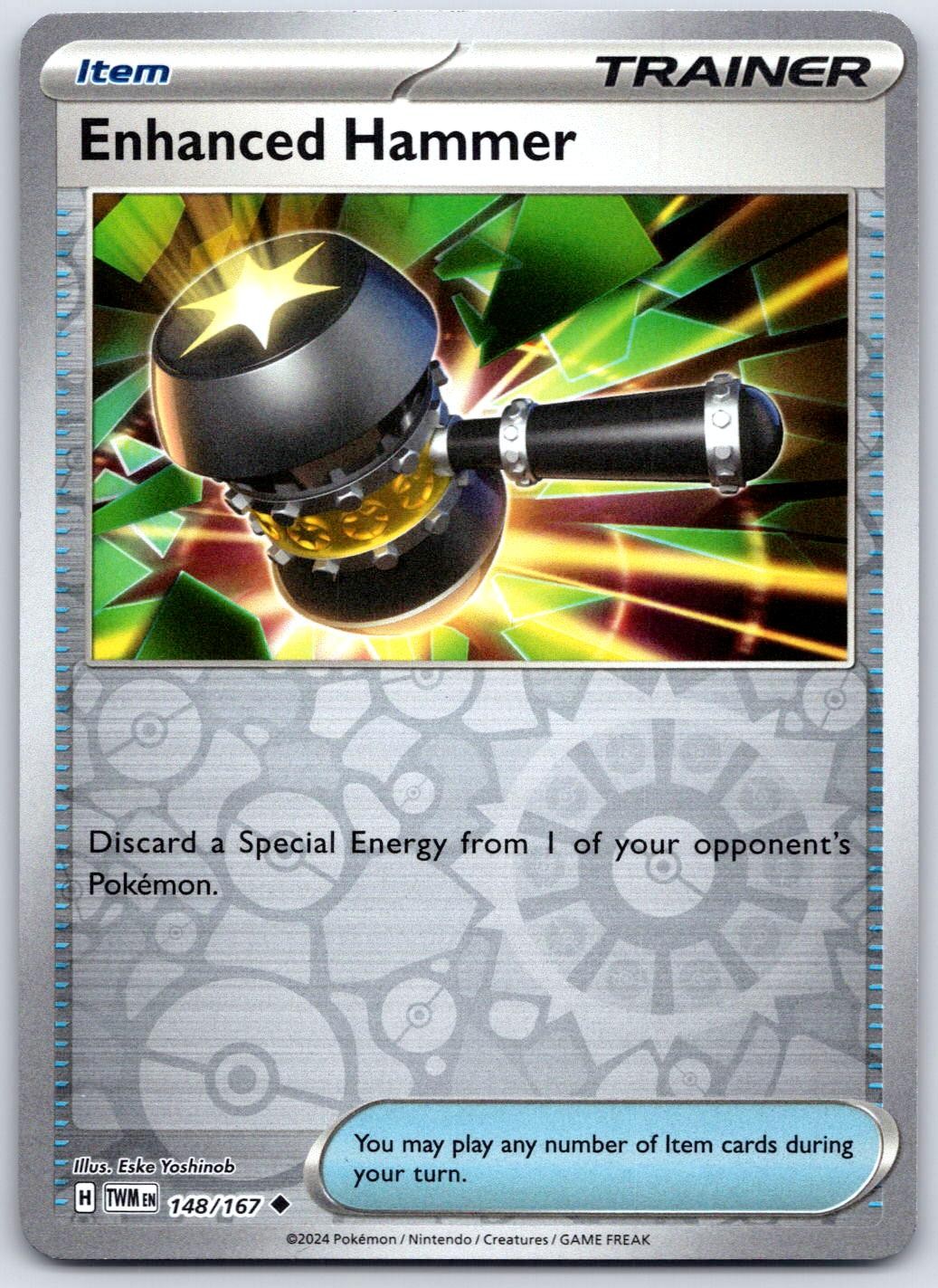 Enhanced Hammer 148/167 Uncommon Twilight Masquerade Pokemon Reverse Holo NM