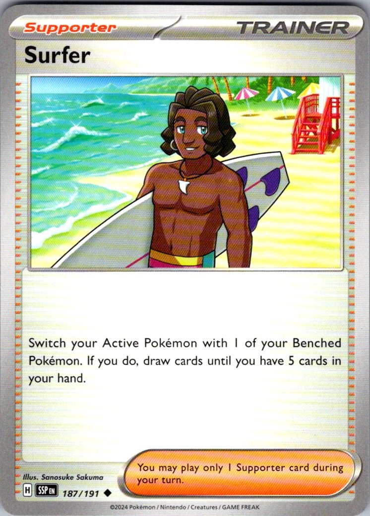 Surfer – Uncommon SV08: Surging Sparks 187/191 NM Sanosuke Sakuma