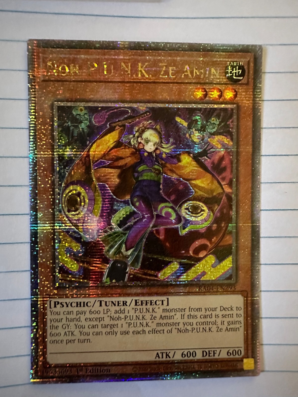 Noh-P.U.N.K. Ze Amin (Quarter Century Secret Rare) RA04-EN293 Quarter Century…