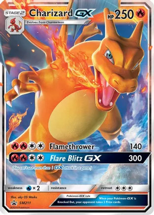 CHARIZARD GX – SM211 SM211 HOLO PROMO SUN & MOON PROMO POKEMON NEAR MINT