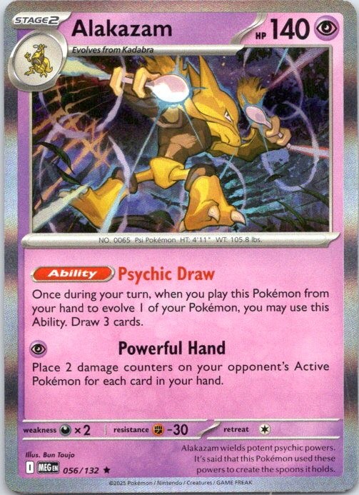 Alakazam ME01: Mega Evolution 056/132 NM Holo