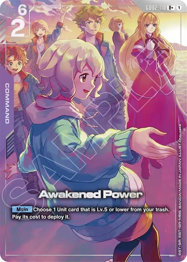Awakened Power Alternate Art Foil – GD02-110 R+ – Gundam TCG Card Game