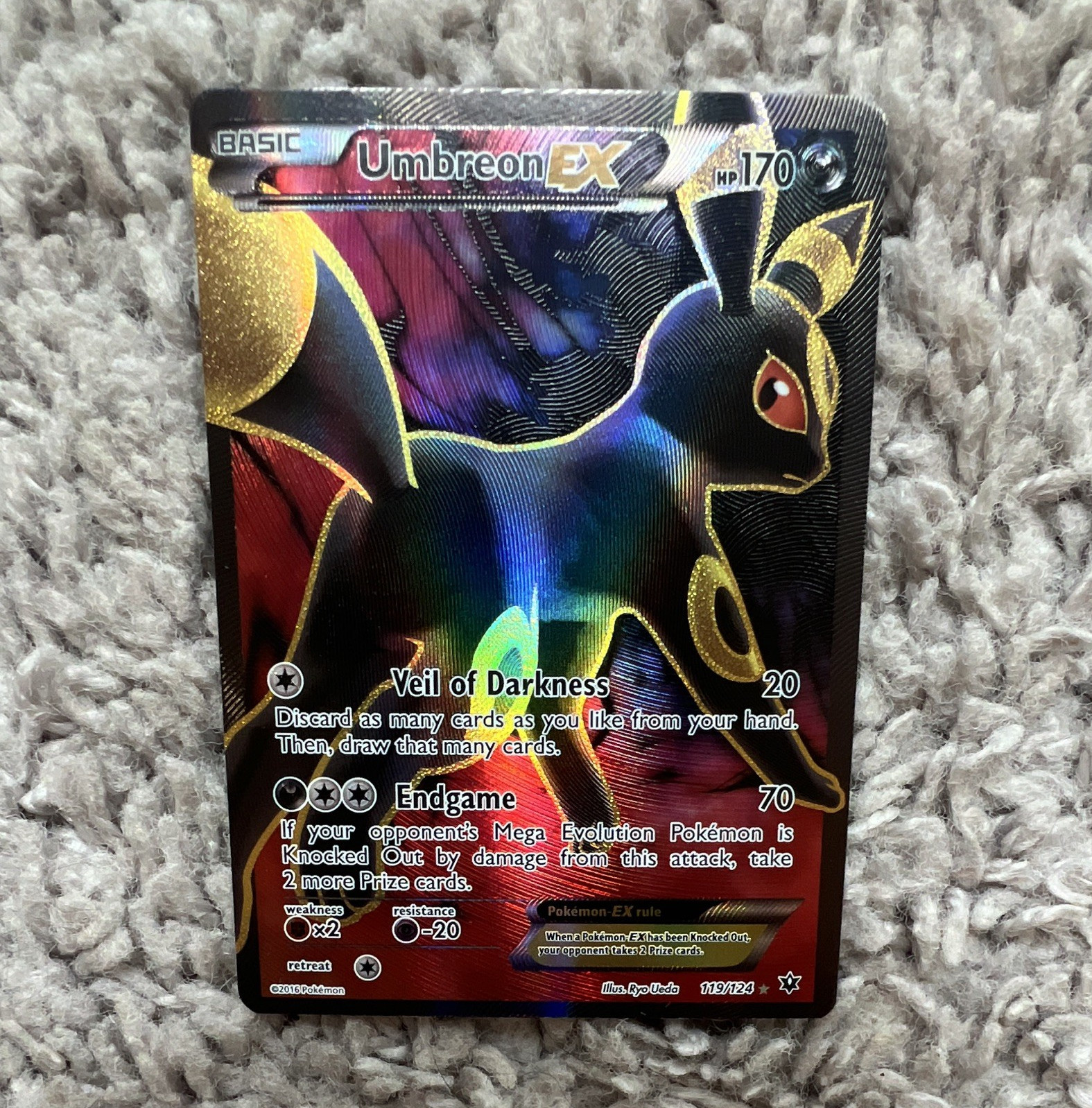 Pokemon TCG Umbreon EX 119/124 Fates Collide