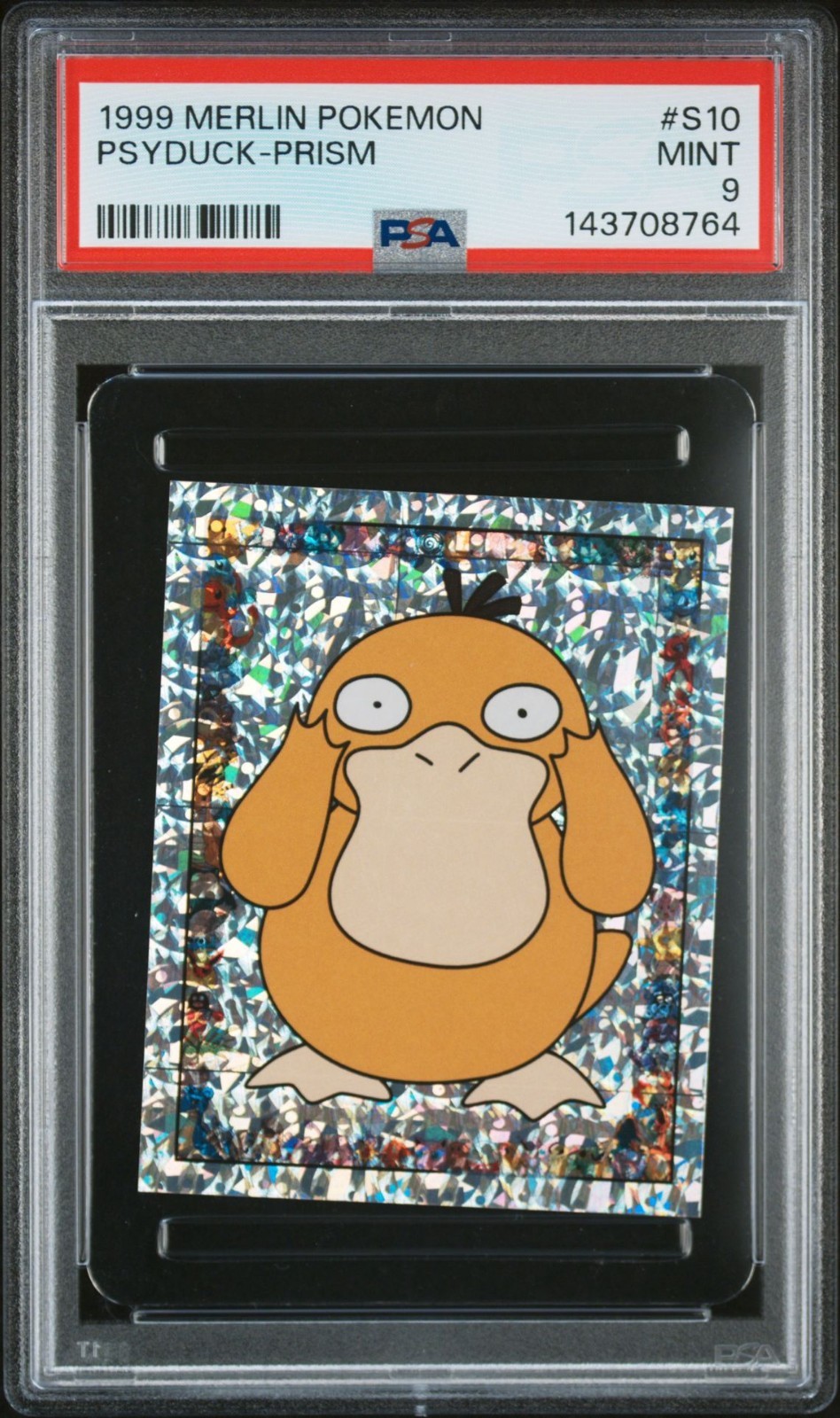PSA 9 MINT 1999 MERLIN POKEMON S10 PSYDUCK-PRISM