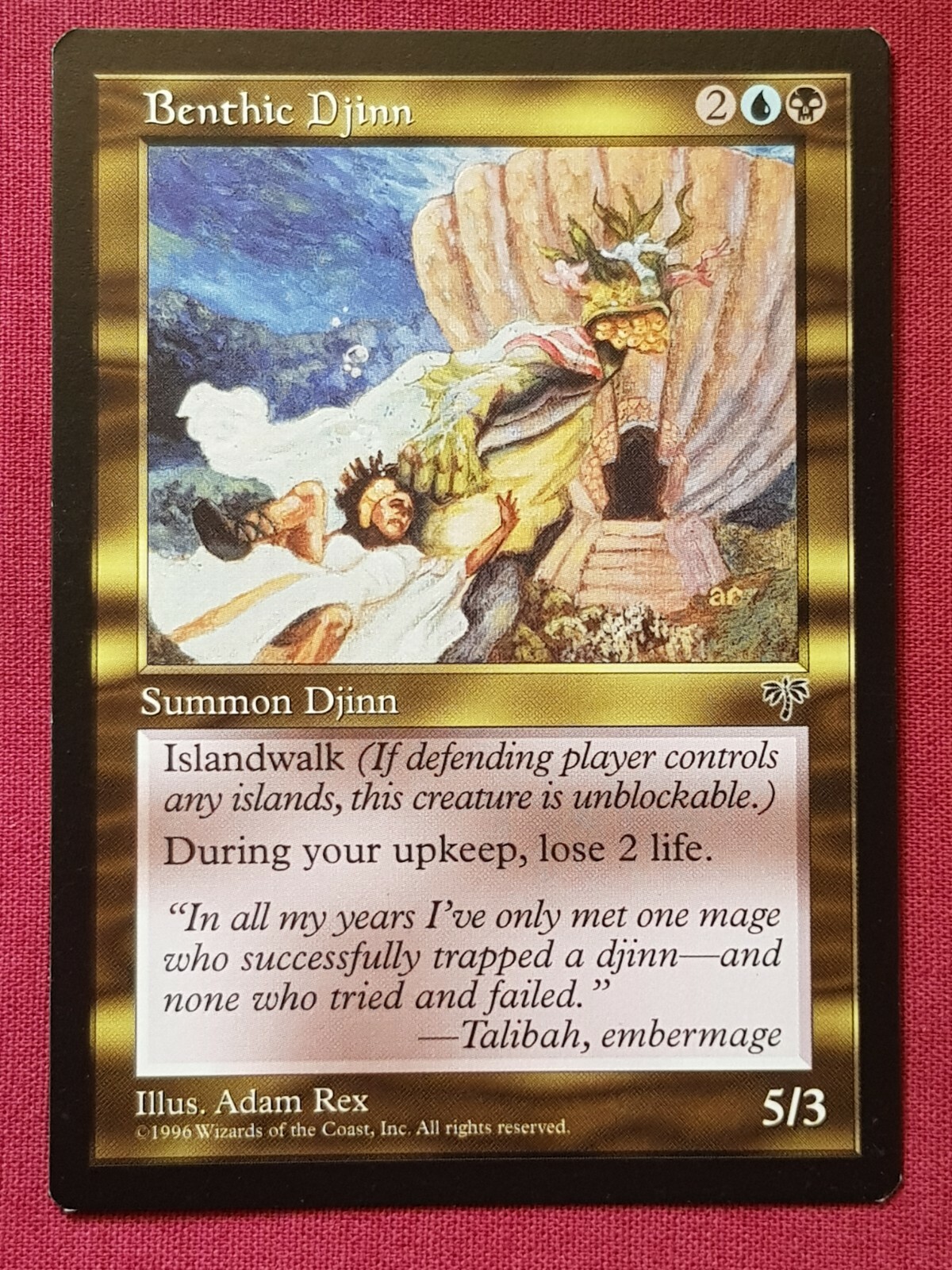 Magic The Gathering MIRAGE BENTHIC DJINN multicoloured card MTG