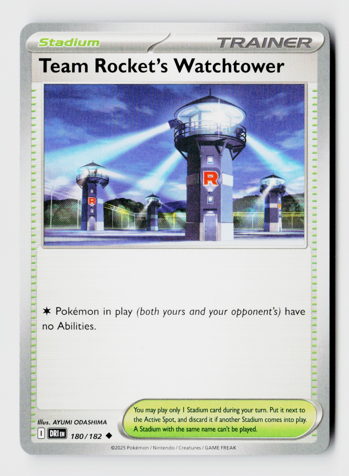 Team Rocket’s Watchtower Uncommon SV10: Destined Rivals 180/182 NM