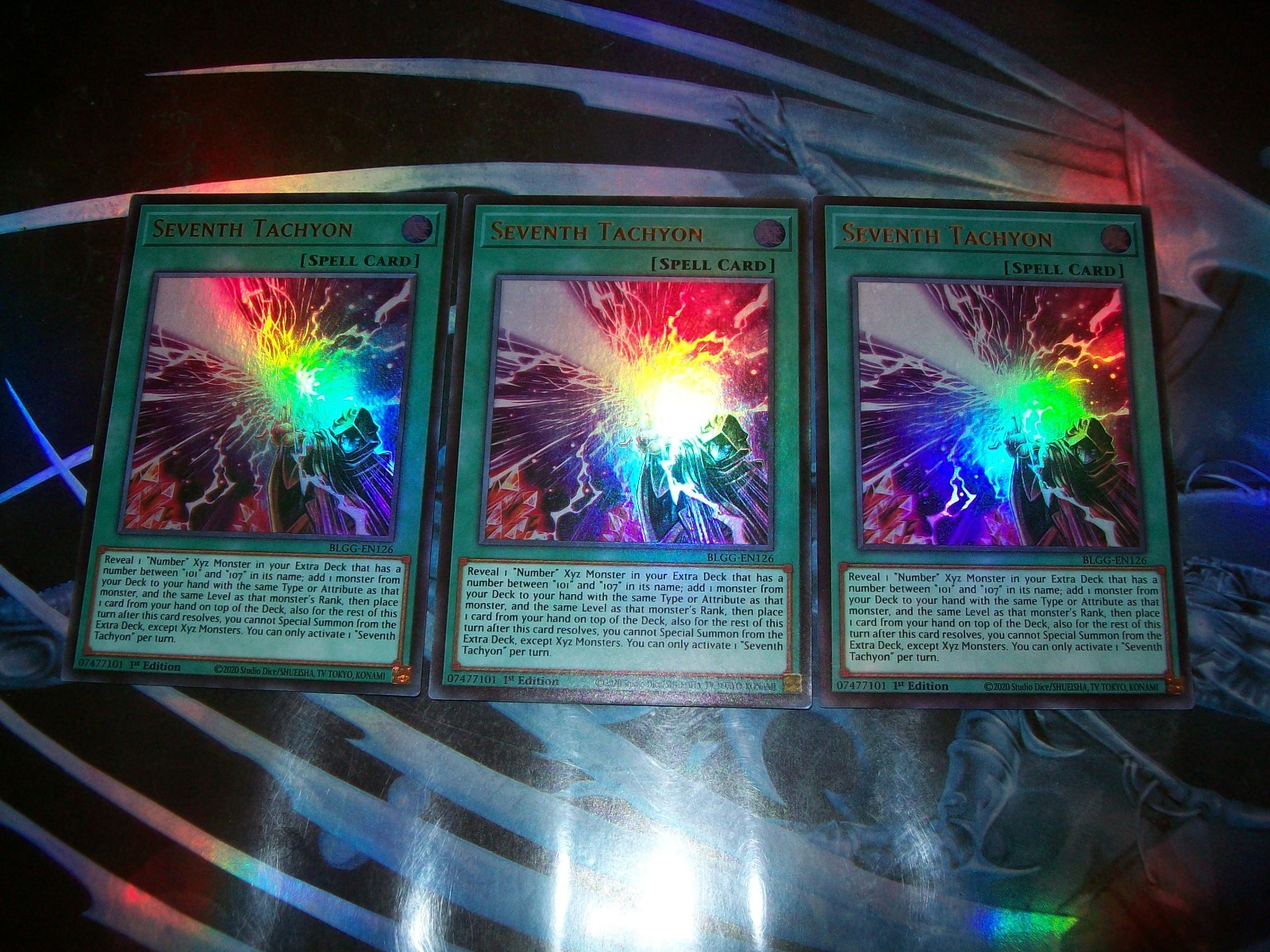3x Seventh Tachyon 1st Edition Ultra Rare BLGG-EN126 Yu-Gi-Oh!