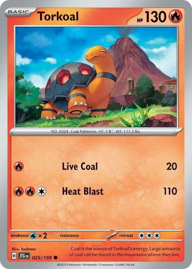 Torkoal – 025/159 – Common – Near Mint