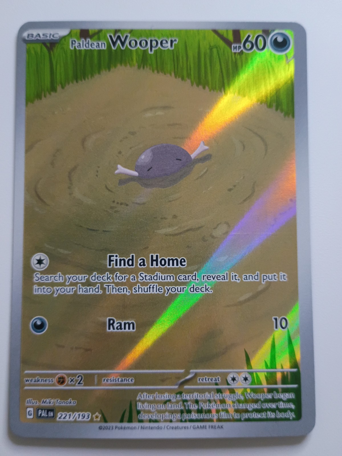 Paldean Wooper 221/193 Paldea Evolved Illustration Rare NrMt