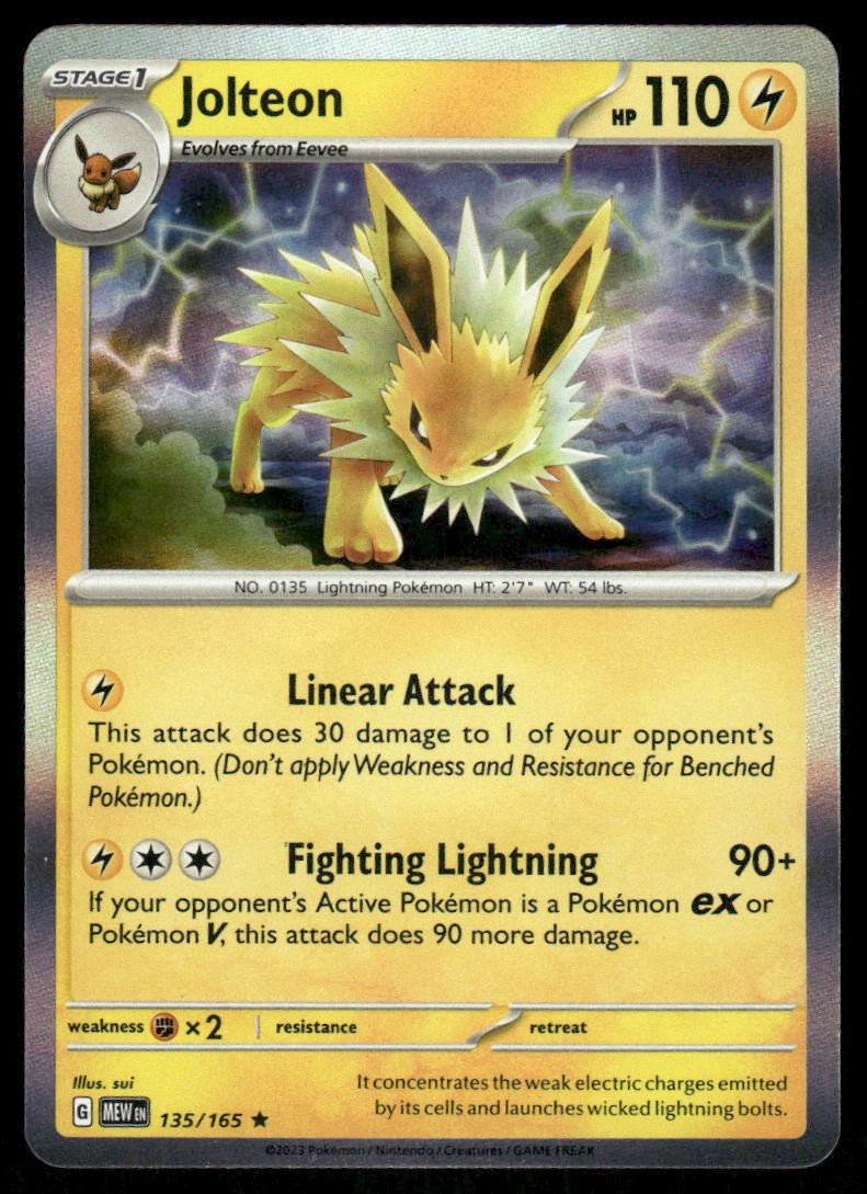 Jolteon 135/165 – 151 – Holo Rare NM