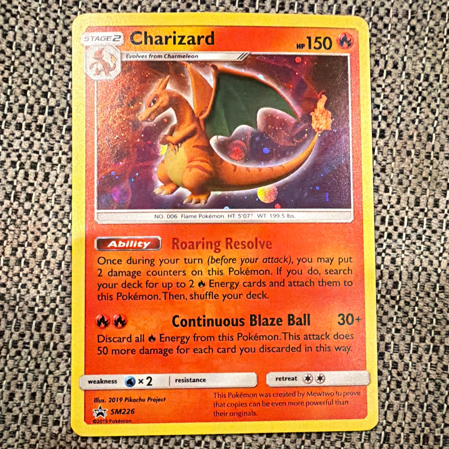 The Pokémon Company Charizard SM226 EN Holo Promo Stage 2 150 HP 2019