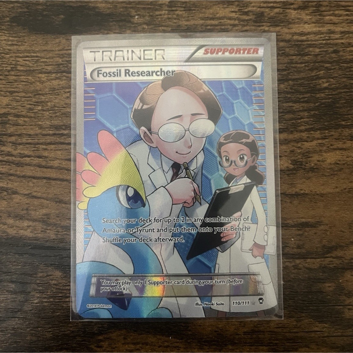 Pokemon TCG Fossil Researcher 110/111 XY Furious Fists Full Art Holo UR EN