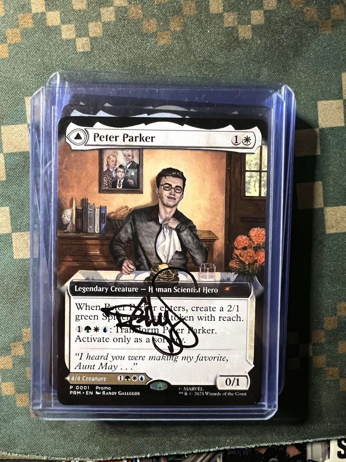 Peter Parker Spiderman MTG Disney Exclusive Promo Signed Artist Randy Gallegos