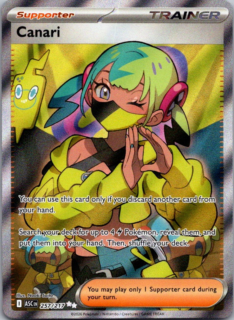Canari 257/217 Ultra Rare Ascended Heroes Pokemon Holo Near Mint