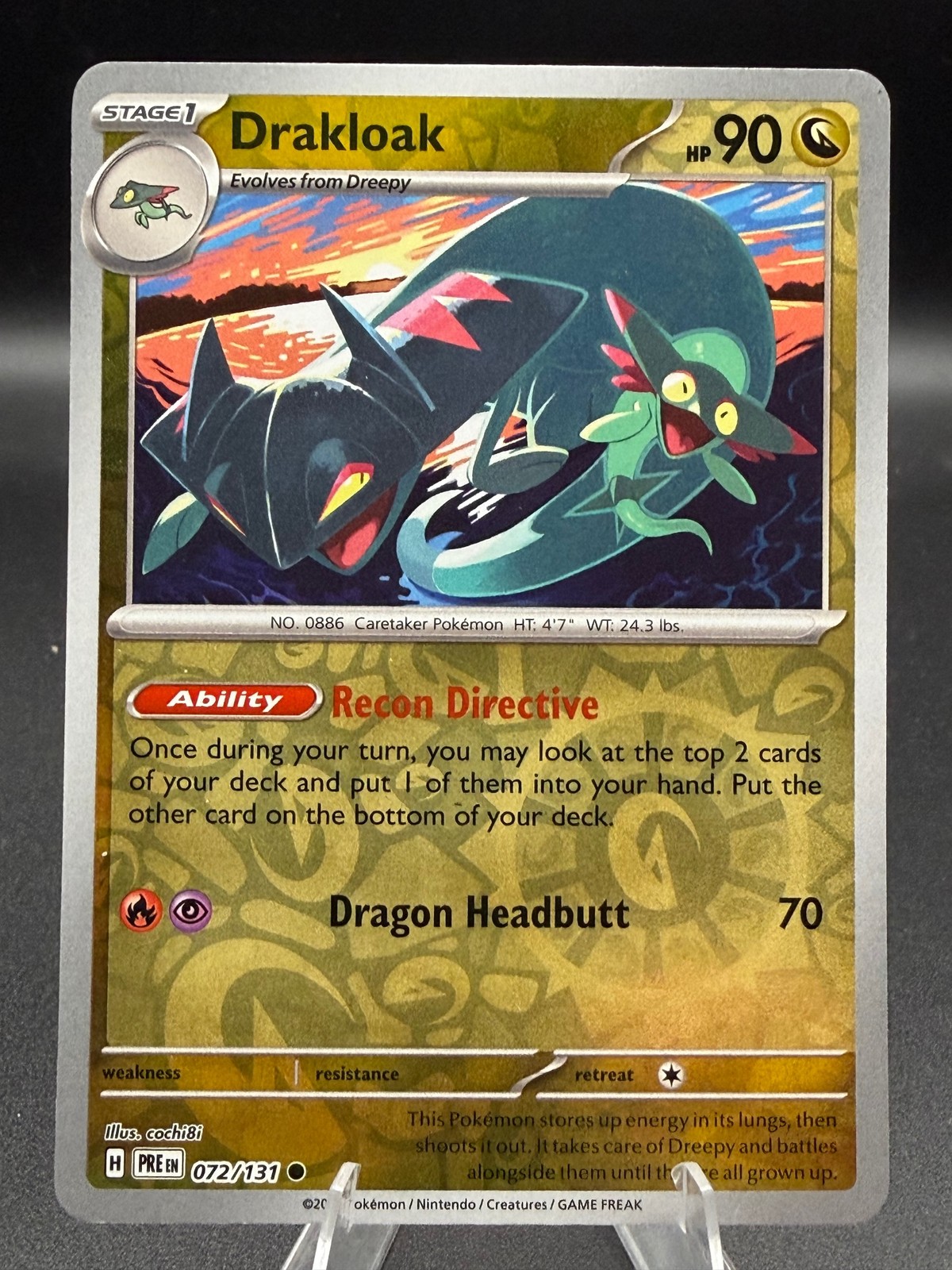 Drakloak #072/131 SV: Prismatic Evolutions-Common, Reverse Holo