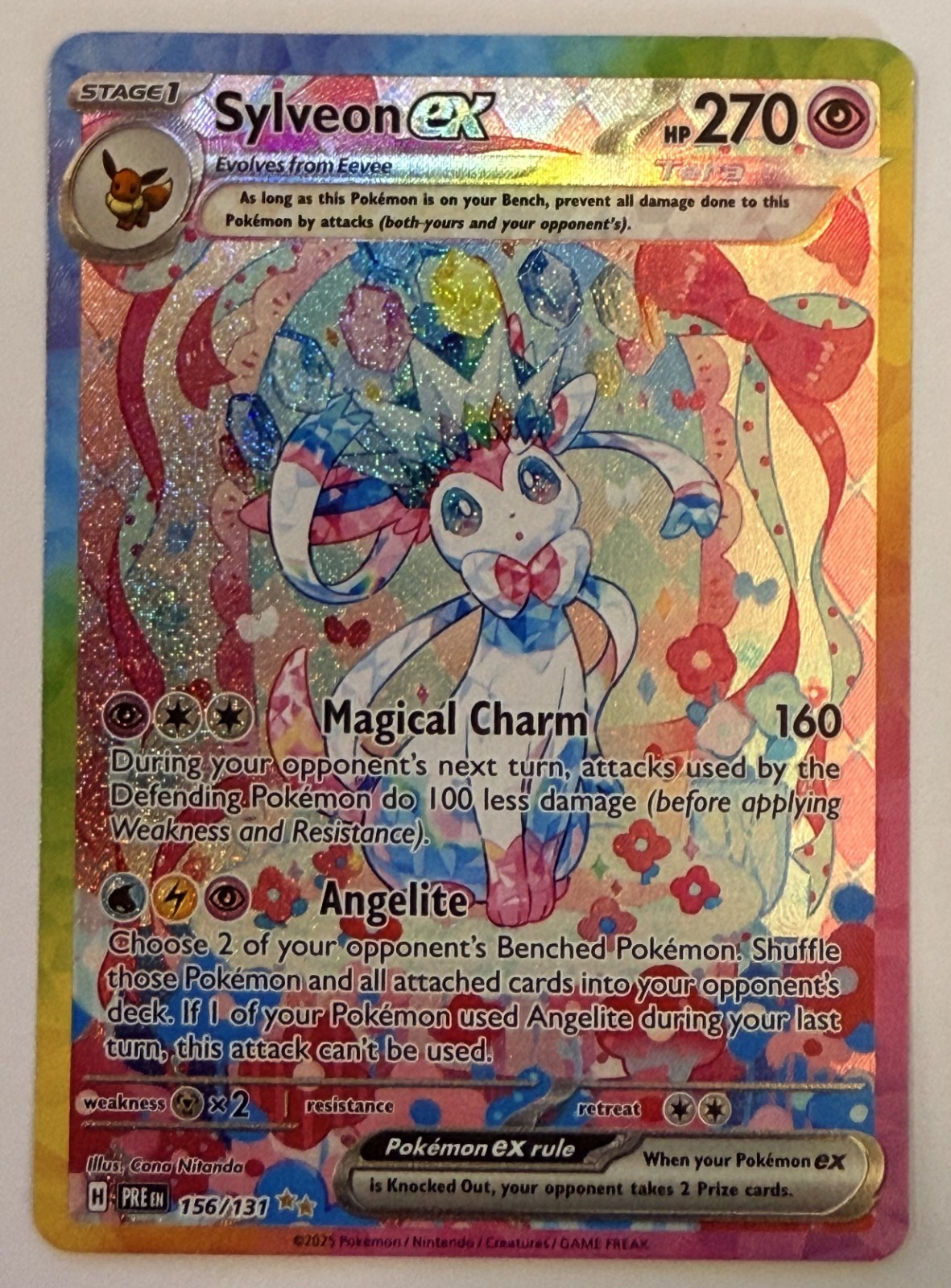 Sylveon ex 156/131 SV Prismatic Evolutions SIR Pokemon TCG NM