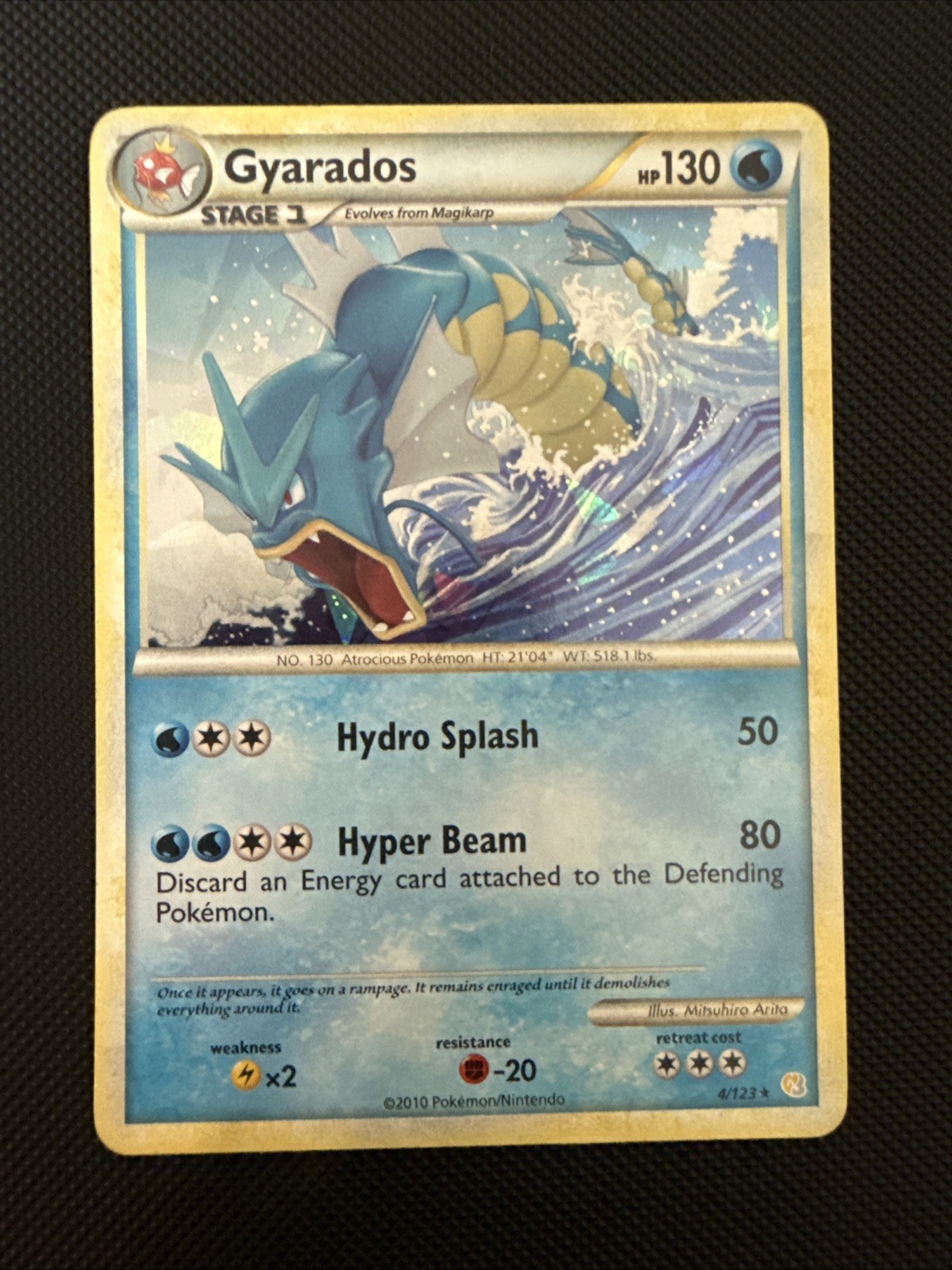 Pokemon Gyarados Cracked Ice Holo Card 4/123