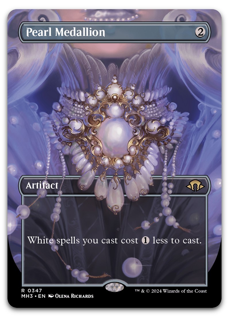 Pearl Medallion (Borderless) #347 (NM) Modern Horizons 3 MH3 Magic MTG