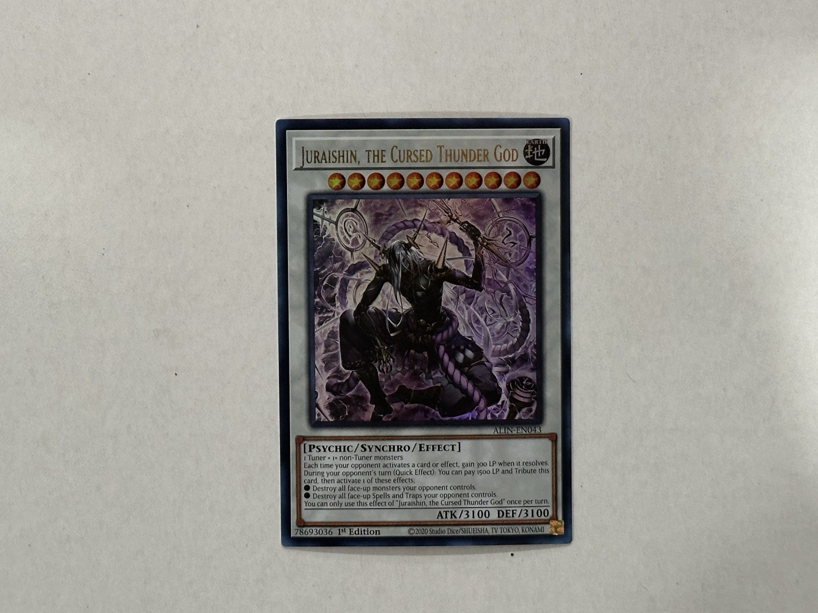 Juraishin, the Cursed Thunder God ALIN-EN043 Ultra Rare 1st Ed NM Yu-Gi-Oh!