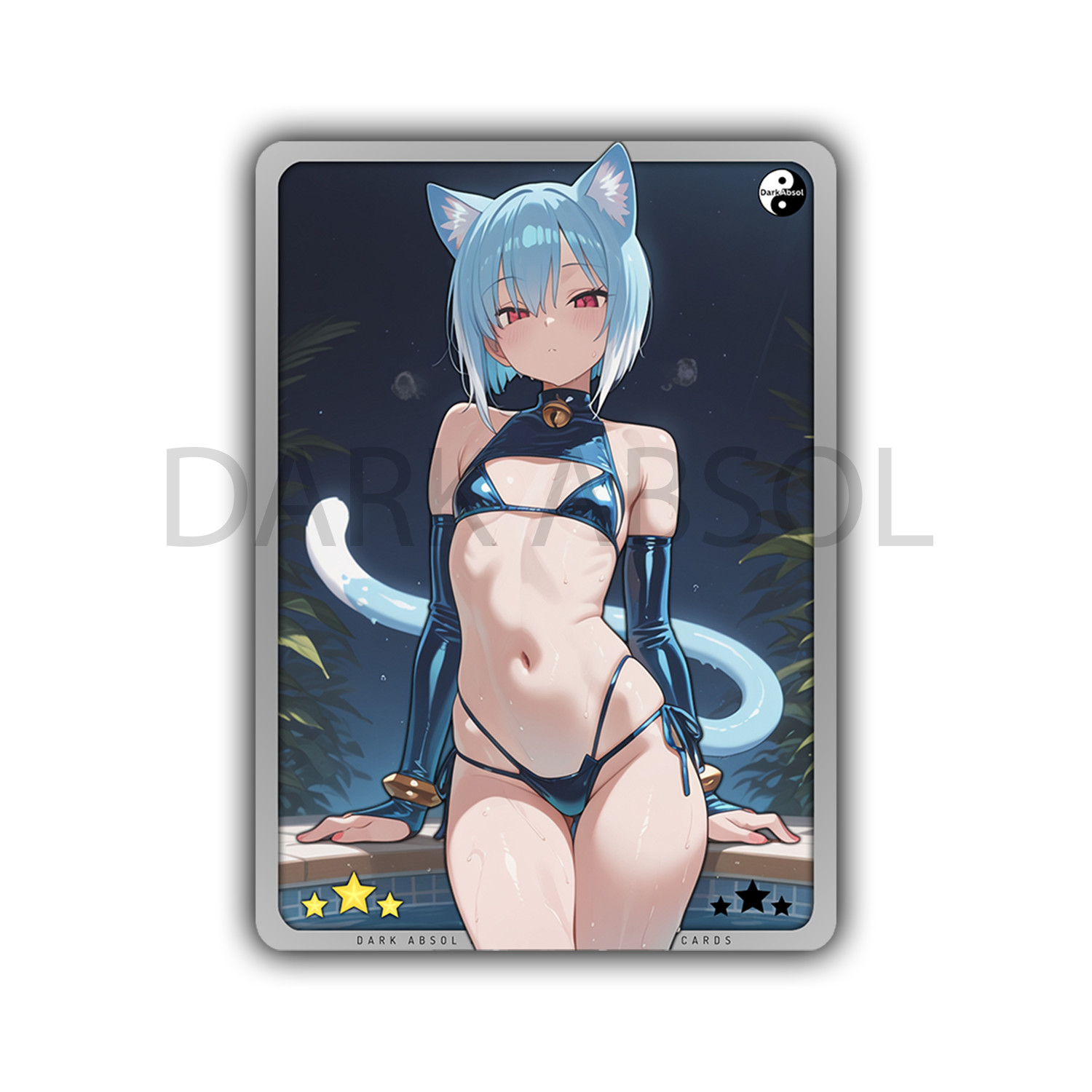 Neko Cat | Beautiful Waifu Card – Goddess Custom Full Art – Fan Card | Trainer
