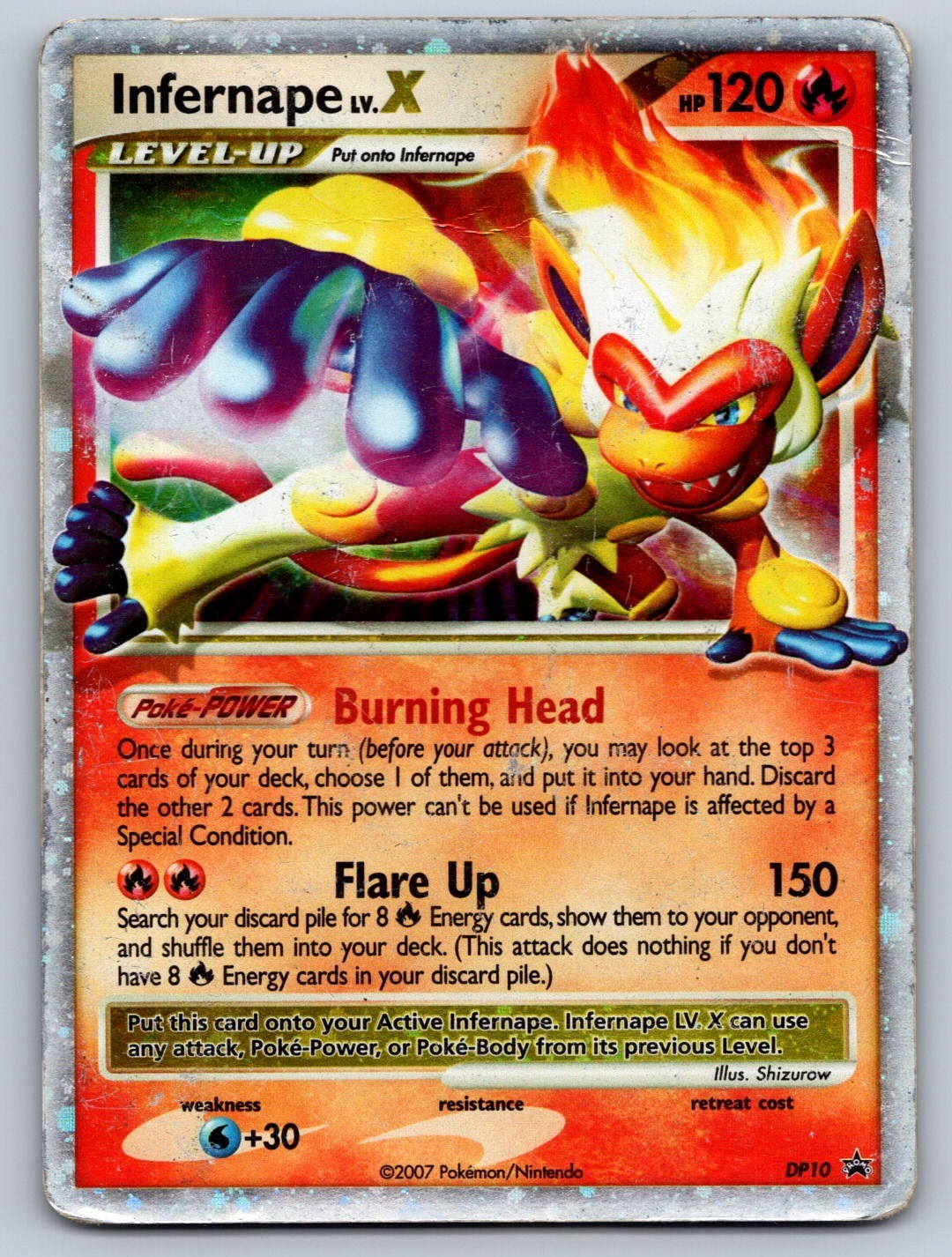 Infernape LV.X DP10 Holo Promo Diamond and Pearl Promos Pokemon Holo Damaged