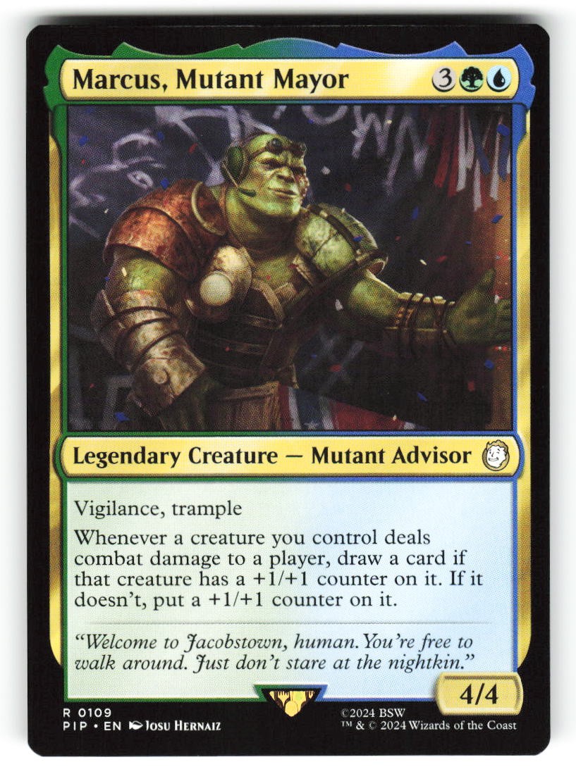 Marcus, Mutant Mayor #109 (NM) (Non-Foil) (R) (PIP) Magic MTG