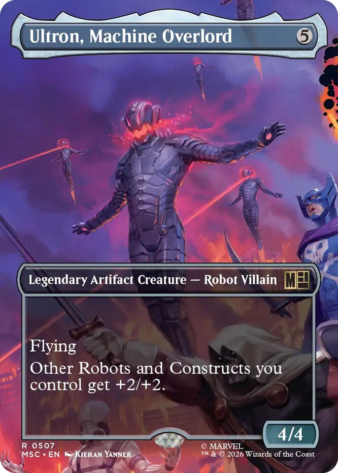 1x Ultron, Machine Overlord – Foil – Borderless MTG – Commander: Marvel Super He