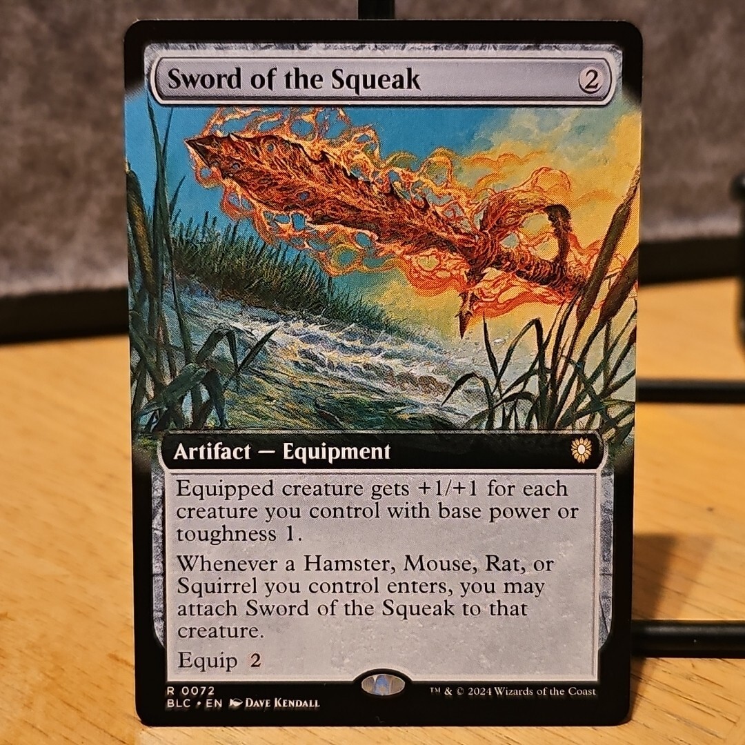 MTG Sword of the Squeak (Extended Art) Commander: Bloomburrow Set #72 NM Fresh