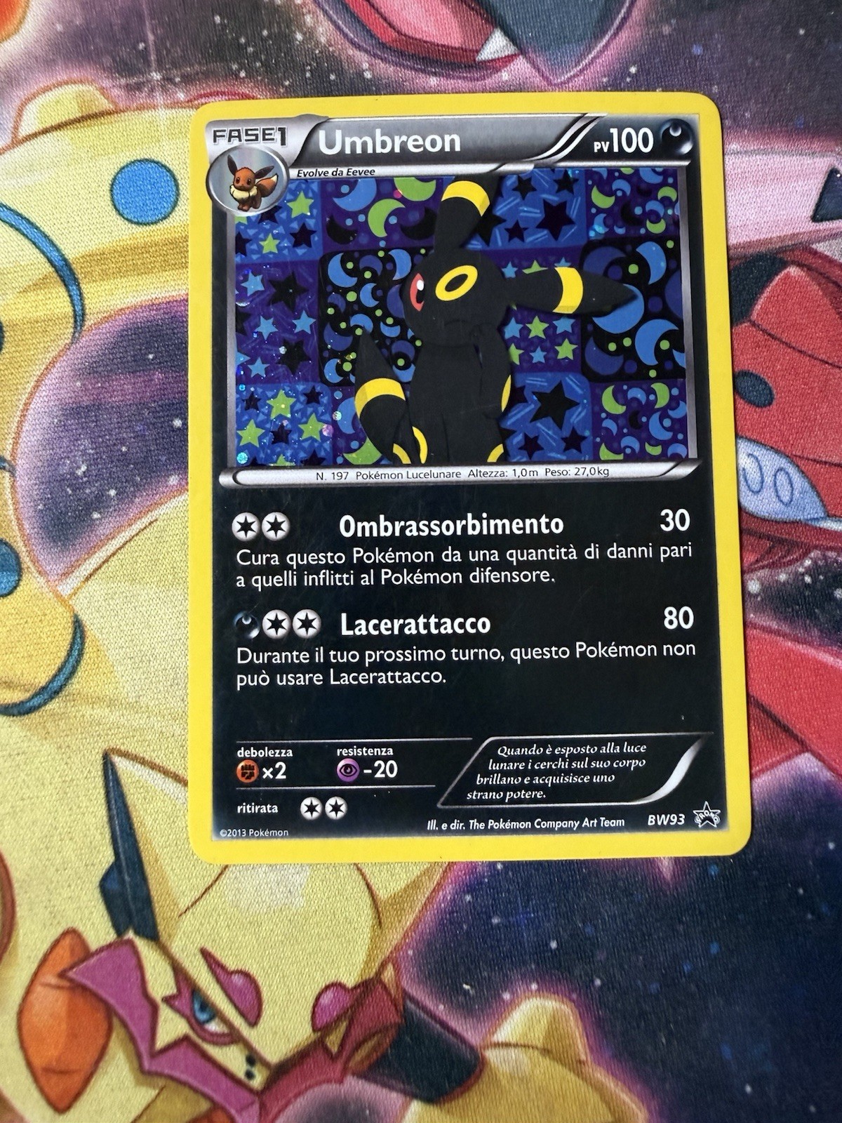 2013 Pokemon Black Star Promo #BW93 Umbreon Holo Italian Rare