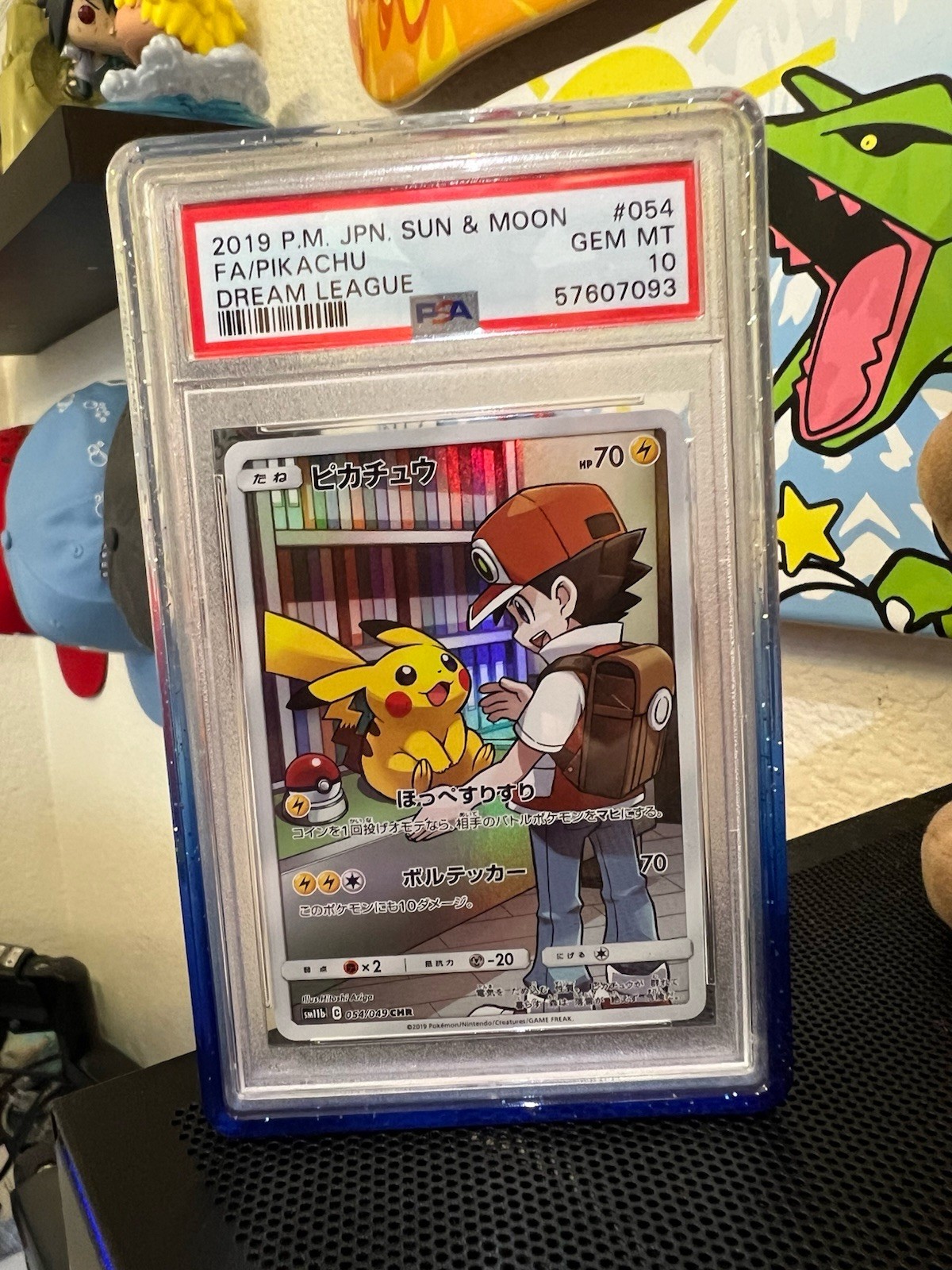 2019 POKEMON JAPANESE SUN & MOON DREAM LEAGUE #054 FULL ART/PIKACHU PSA 10