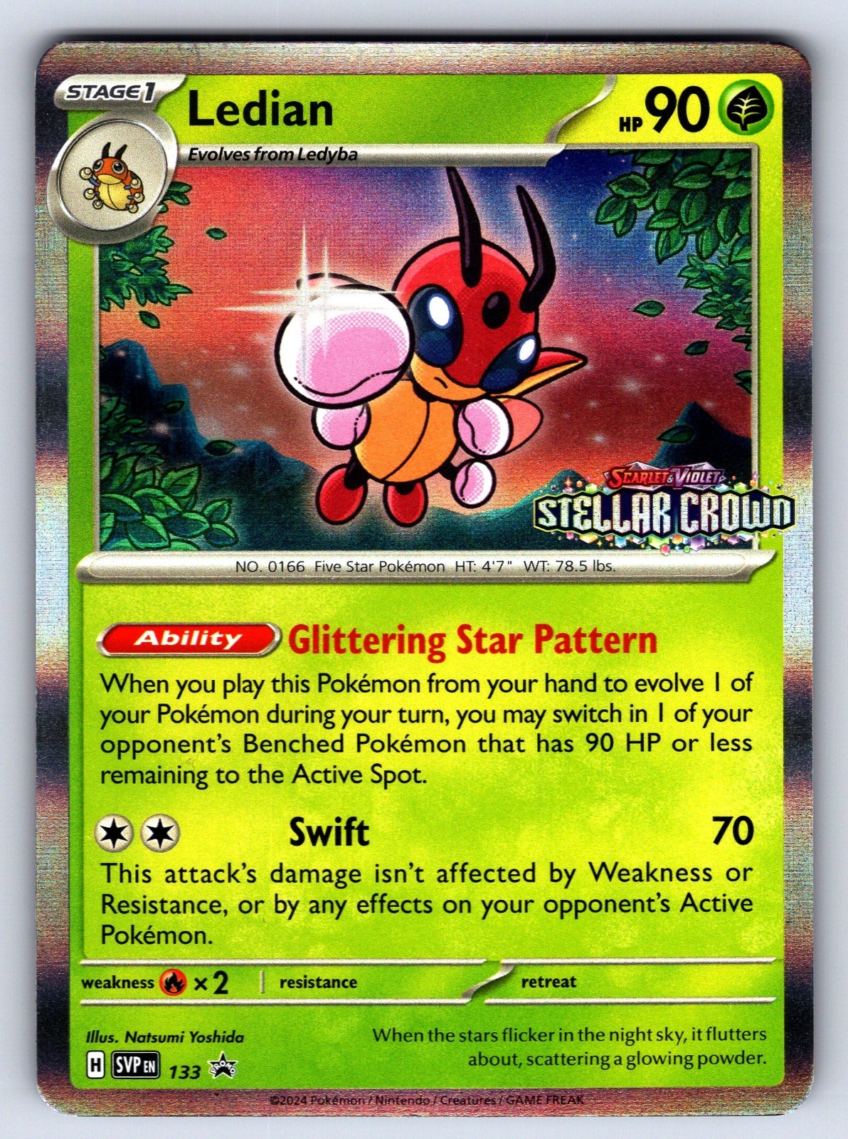 Ledian 133 SVP Holo Promo Pokemon TCG Masako Tomii NM